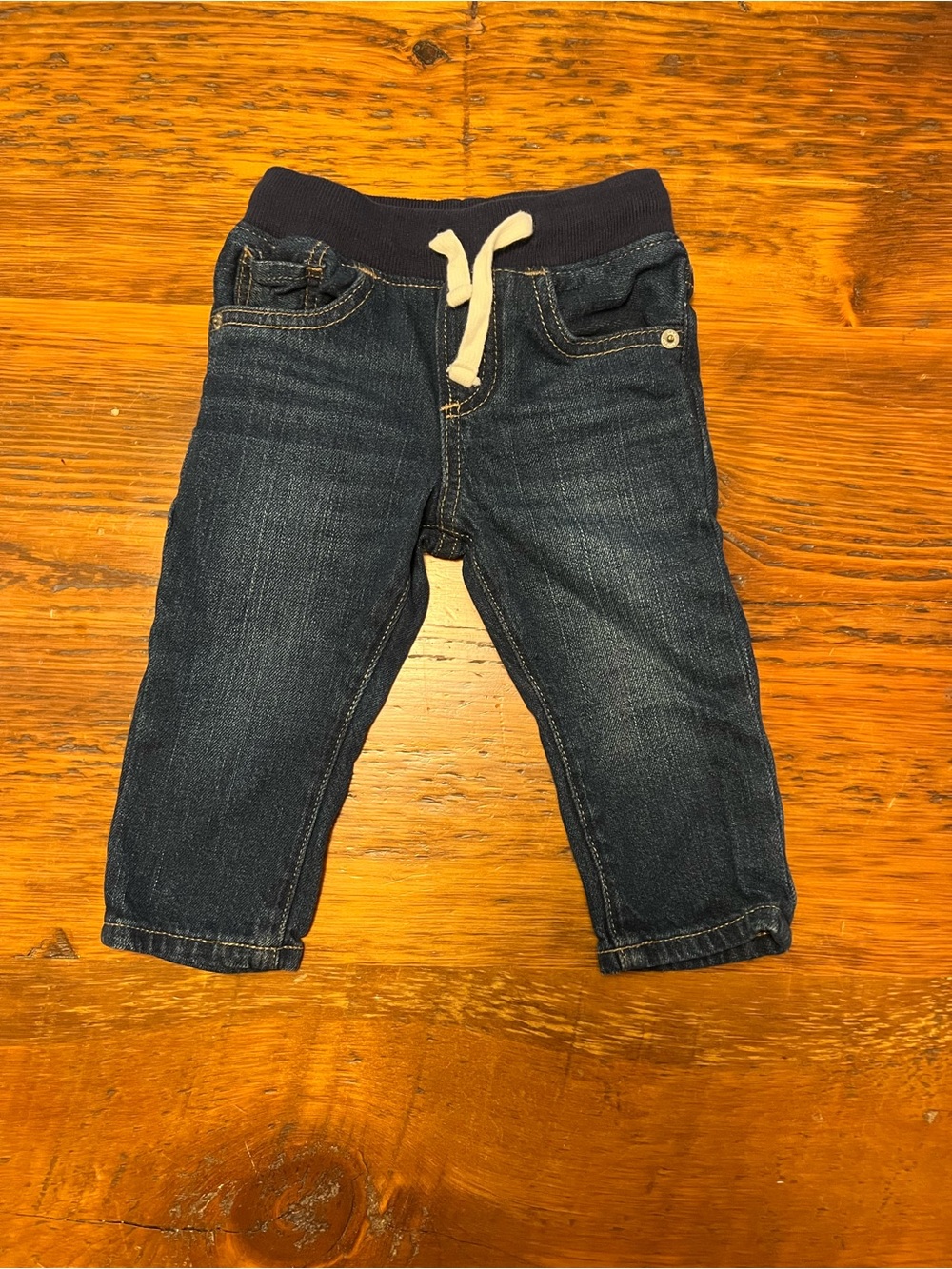 Baby Gap, Dark Blue Jeans with Elastic Waistband, Size 12-18 Months